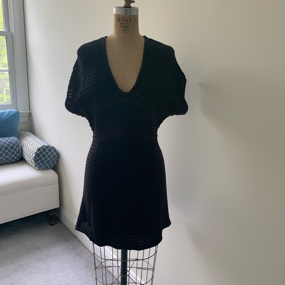 Calvin Klein Black crochet dress